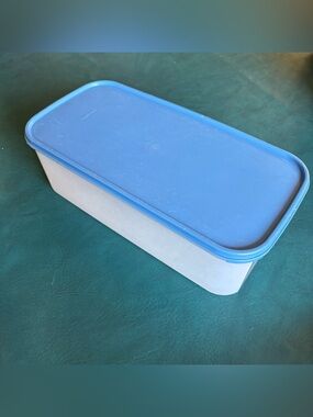 Vintage Tupperware Modular Mate Long #2 Rectangle 25c.  6 litres Container Blue